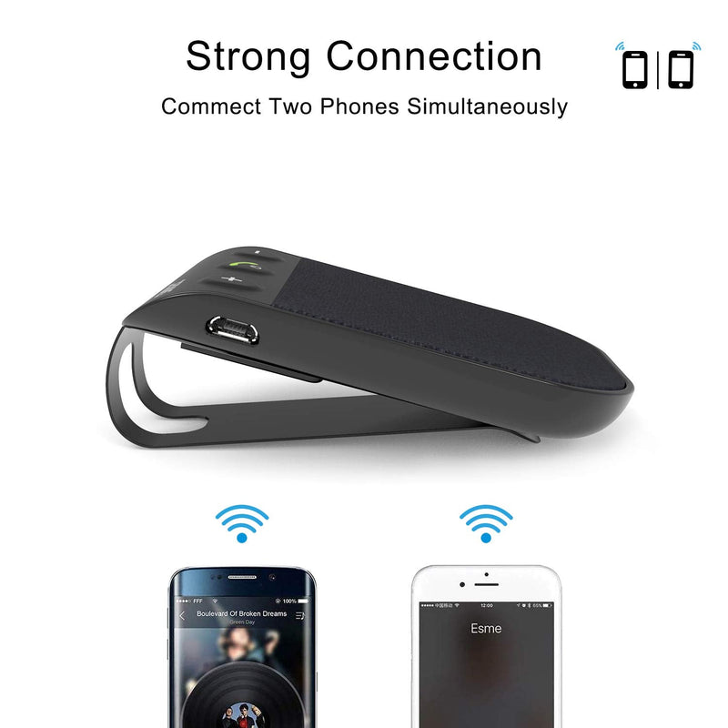 [Australia - AusPower] - SUNIEC Handsfree Bluetooth Speaker Phone for Cell Phone Car Kit, Hands Free Calling Bluetooth for car, AUTO Power ON Off Support Siri Voice Assistant Phone Bluetooth for car - BC936SA 