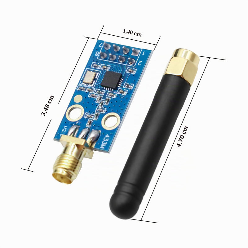 CC1101 Wireless Module CC1101 Wireless Module Module for Flipper Zero, CC1101 Wireless Module with SMA Antenna Connection 1.9-3.6 V DC Compatible with Arduino (Pack of 2)