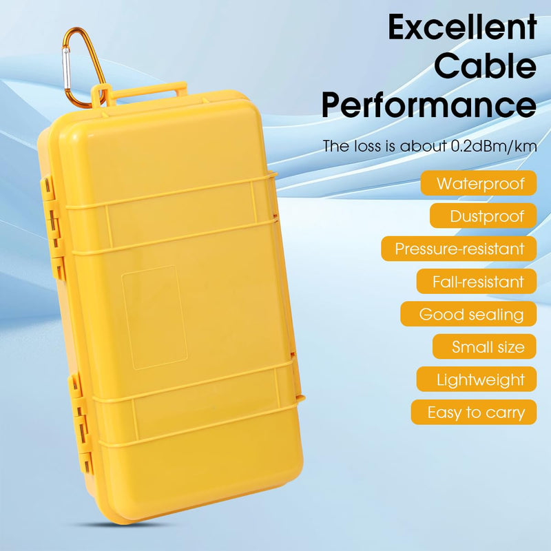 [Australia - AusPower] - OTDR Launch Cable Box Single Mode SM 9/125 Fiber Optic OTDR Launch Cord Dead Zone Eliminator Extension Cord Fiber Optic Optical Cable Tester Tool (SCAPC-SCAPC, 1000 Meter) SCAPC-SCAPC 