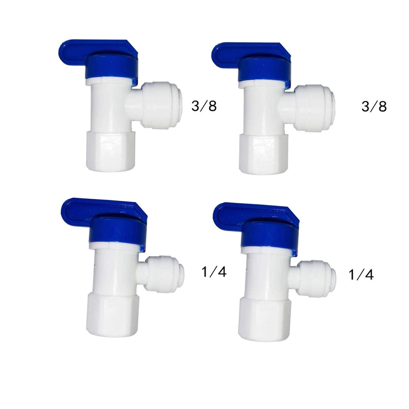 [Australia - AusPower] - Malida Tank Ball Valve 1/4" FPT by 1/4",3/8" OD Tubing quick connector for RO Water Reverse Osmosis Filter system set of 4 