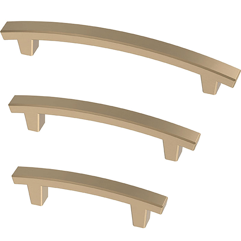 Franklin Brass (10-Pack) – Champagne Bronze Cabinet Handles, 3 Inch Hole Center, Pulls for Drawers, Kitchen Cabinet Door, Dressers | Pierce 3" (76mm) 10