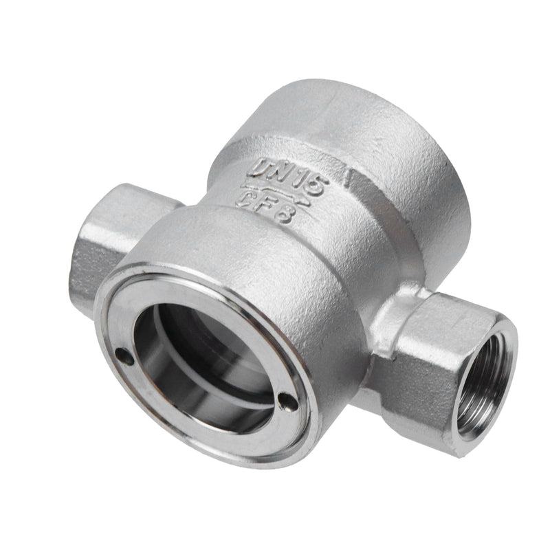 [Australia - AusPower] - Antrader 1/2"NPT Female 304 Stainless Window Sight Glass Flow Indicator with Impeller,1Pcs (DN15-1/2") DN15-1/2" 