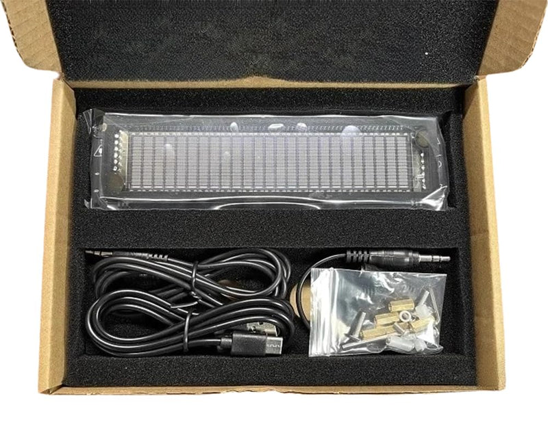 [Australia - AusPower] - AK2515 Pro Audio Spectrum Analyzer, VFD Display Music Sound Visualizer, Car & Home Audio Spectrum Analyzer, 3.5mm AUX & MIC Inputs, Advanced AGC, Clock Function 