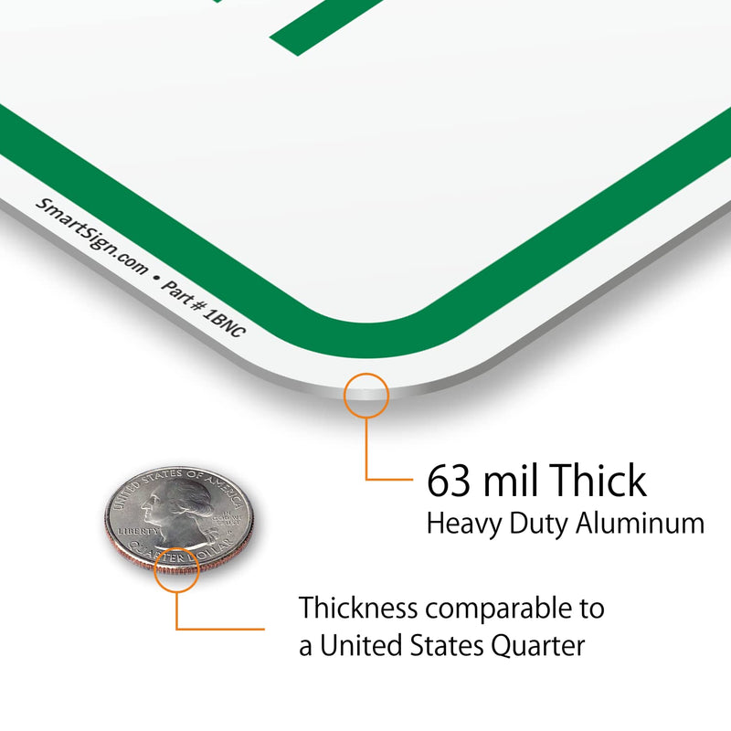 SmartSign - K-2615-EG-12x18-D2 "Staff Parking Only" Sign | 12" x 18" 3M Engineer Grade Reflective Aluminum Green on White EG Reflective