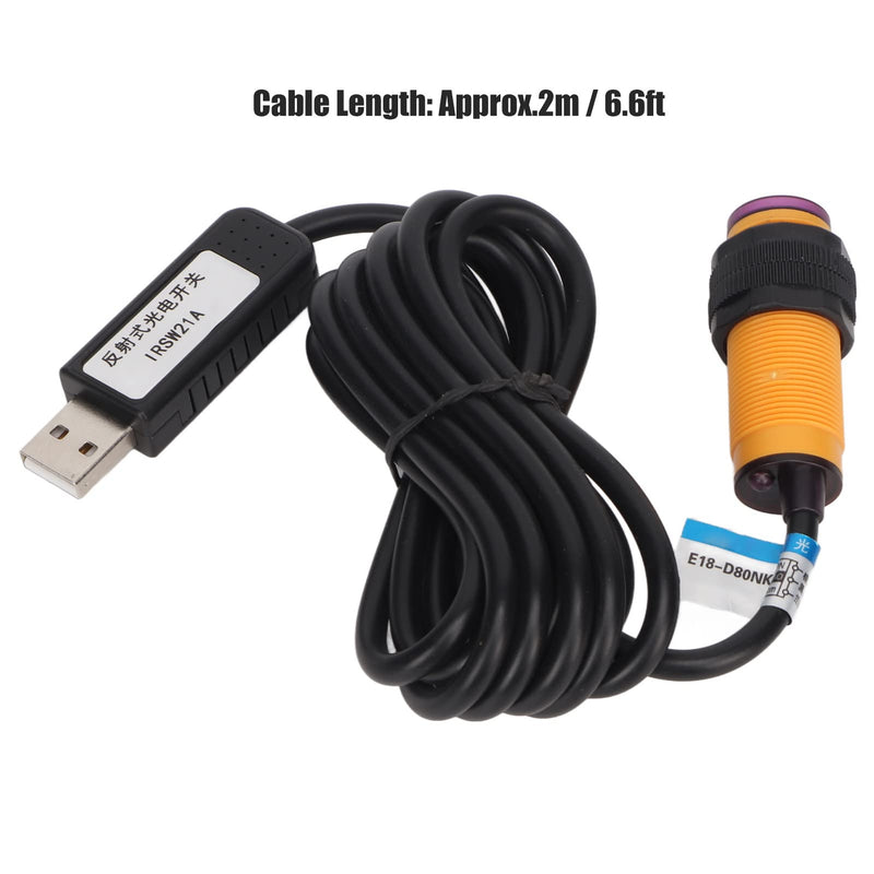 [Australia - AusPower] - Infrared Photoelectric Switch Obstacle Avoidance Sensor Module, USB Photoelectric Sensor, for Games, Offices, Recording Studios 
