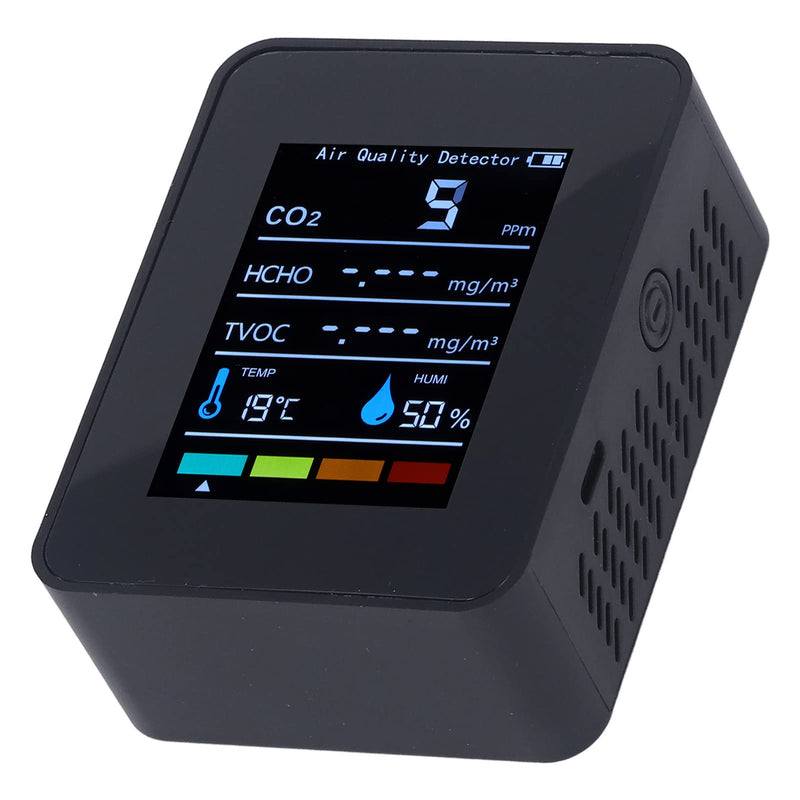 [Australia - AusPower] - Air Quality Meter, CO2 Meter Air Quality Monitor CO2 Carbon Dioxide Detector LCD TVOC HCHO Temperature Humidity Air Quality Monitor 