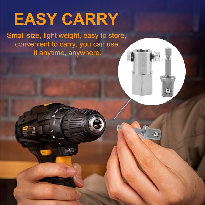 [Australia - AusPower] - Upgraded Stainless Steel Trailer Jack Drill Adapter with Top Wind Crank Handle and Cordless Drill Adapter - 1/2 Inch Socket Adapter Bit Included 