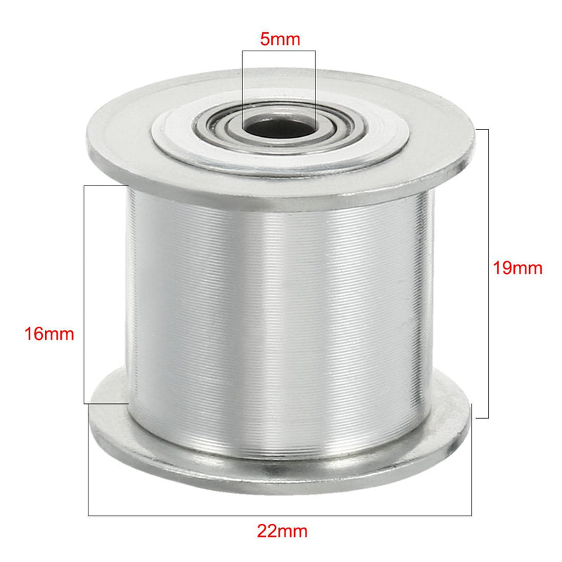 [Australia - AusPower] - uxcell Aluminum 20T 5mm Bore 3mm Pitch Toothless Timing Belt Pulley for 15mm Belt 