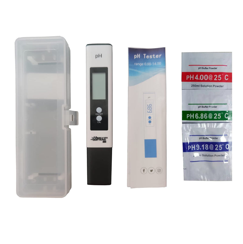 [Australia - AusPower] - Water Tester PH Meter, Digital PH Meter 0.01 PH High Accuracy Water Quality Tester with 0-14 PH Measurement Range for Household Drinking, Pool and Aquarium Water PH Tester Design with ATC 