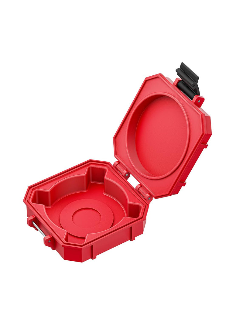 [Australia - AusPower] - 3'' Angle Grinder Cutting Blade Storage Box, Red Portable Wheel Organizer Case 