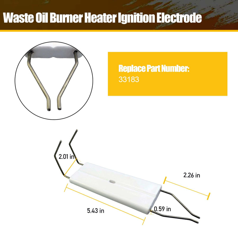 [Australia - AusPower] - 33183 Waste Oil Burner Heater Ignition Electrode Fit for Clean Burn CB 500 Series Waste Oil Furnaces Replace 70370 
