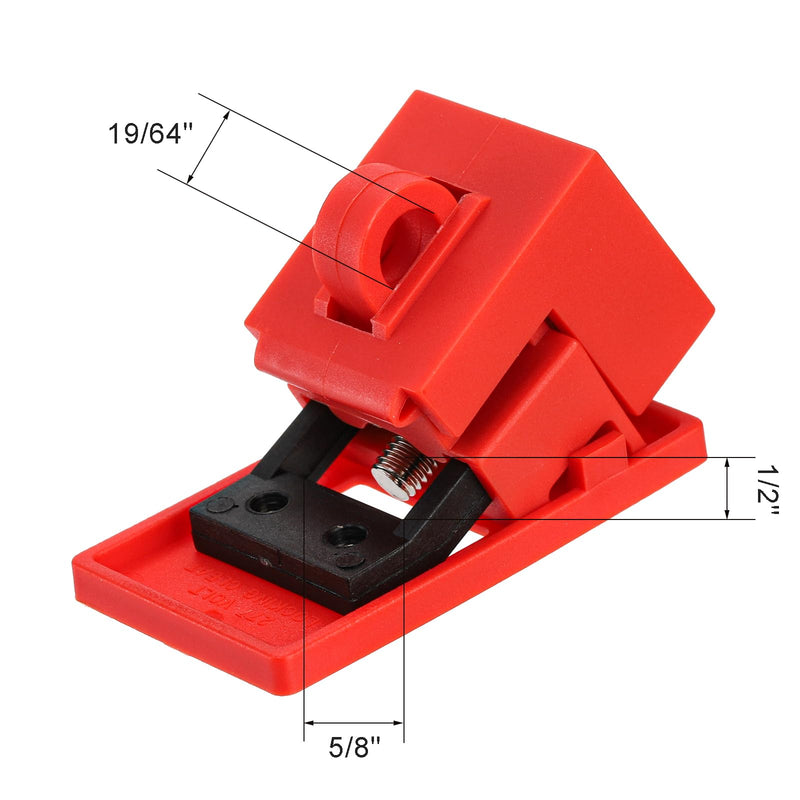 [Australia - AusPower] - WUWEOT 12 Pack Circuit Breaker Lockout Device, 120-277V Clamp-on Electrical Single Pole Breaker, Lockout Tagout Kit Lock Out Device for Less 16 mm Handle, OSHA Compliant 