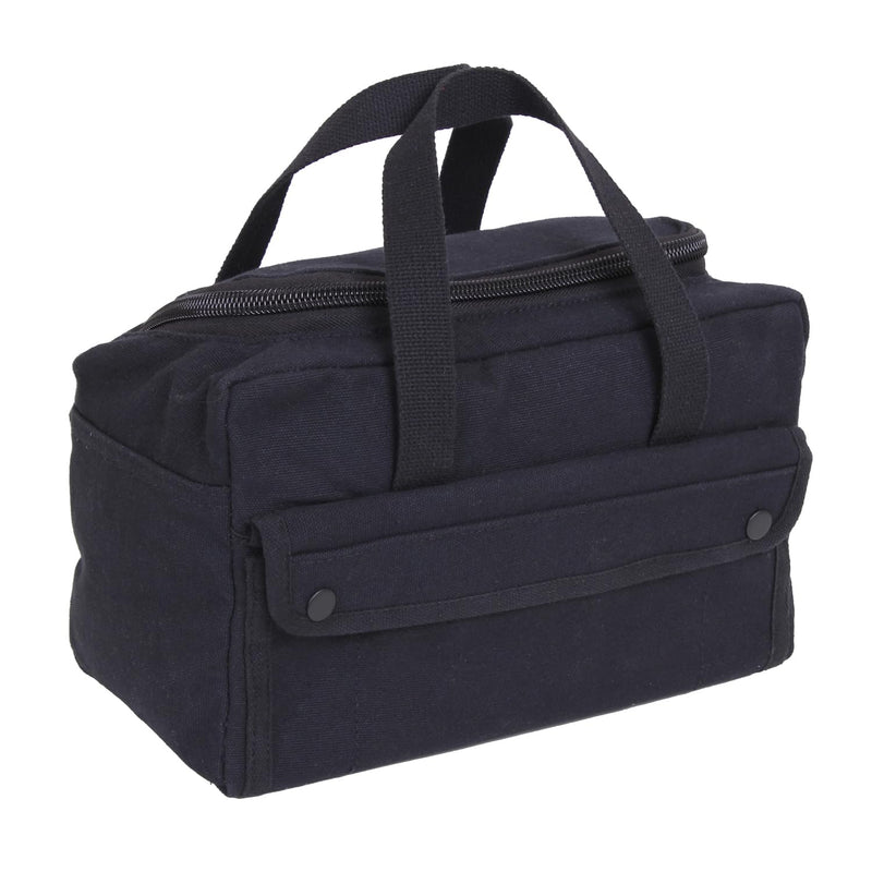 Rothco Wide Mouth Mechanics Tool Bag with Brass Zipper - Heavy Duty Canvas Construction - Ideal for Tool Storage and Transport, Black