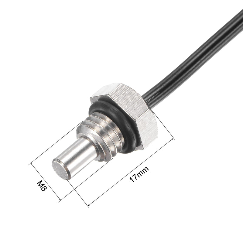 [Australia - AusPower] - uxcell 2pcs 10K Temperature Sensor Probe, M8 NTC Thermal Sensor Probe Cable 1m 