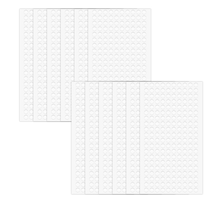 2400 Pieces Foam Dots Double Sided Adhesive, 0.24 Inch Round Sticky Dots Dual-Adhesive 3D Pop Foam Tape for DIY Handmade Craft Office Scrapbook Supplies, 12 Sheets