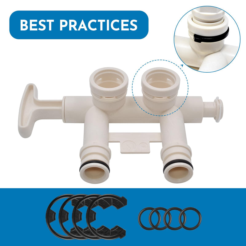 [Australia - AusPower] - 7337563 Water Softener Clip Kit (WS60X10004, 1205500, 7116713, 1205500) and O-Ring Kit (7337571, 7170288, STD302213, WS03X10025) Compatible with Kenmore, GE, EcoPure, Sears 