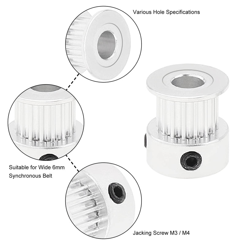 [Australia - AusPower] - 5 Pack GT2 Pulley 16 Teeth 5mm Bore 16T Timing Belt Pulley Wheel Aluminum for 3D Printer 6mm Belt 16T Bore 5mm 