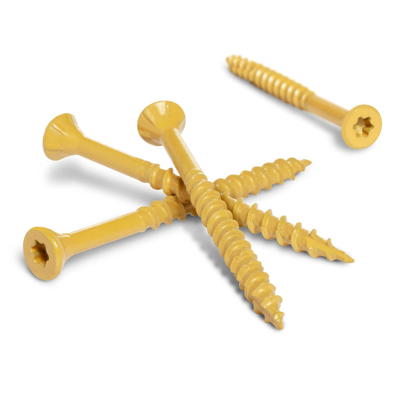 [Australia - AusPower] - Deck Plus 48423 Wood Screws #10 x 4", Tan, 1lb Box, 43 pieces 