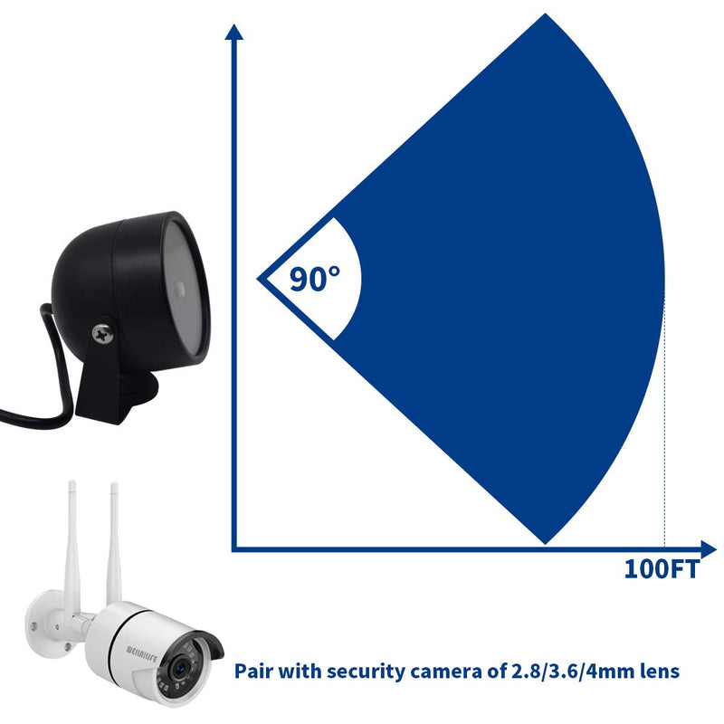 [Australia - AusPower] - (4 LED Waterproof ) IR Illuminator High Power Wide Angle Long Range Infrared Light, 120ft 850nm IR Flood Lights with Power Adapter for Night Vision CCTV & IP Security Camera, Outdoor/Indoor Use 4 Led 