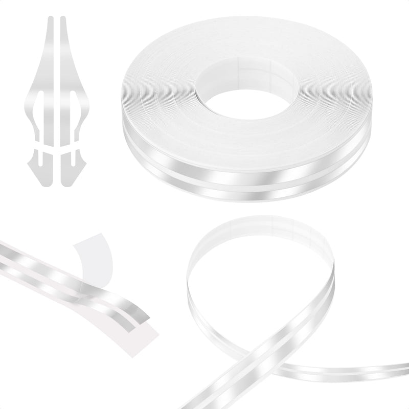 2 Rolls 32Ft Car Pinstripe Tape, Automotive Pinstriping Tape Stickers Vinyl DIY Stripes Pinstripe Emblems Trim Decals for Car, SUVs, Pickups, Motorcycle and Boat, Racing Stripes (Silver) Silver-2