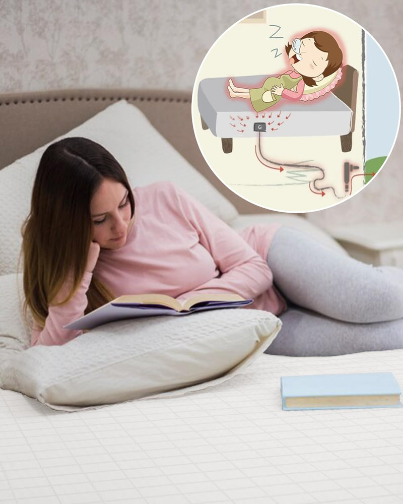 [Australia - AusPower] - Grounding Bed Sheets, Grounding Sheets with 15 feet Grounded Cord, Grounded Bed Sheet Kit for Improved Sleep & Wellness, White, 35x90IN 