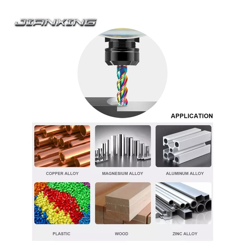 [Australia - AusPower] - 2mm Carbide Square End Mill for Aluminum & Copper Applications, 3-Flute, HRC 55 Deg, DLC Coating, End Mill Bits, High Feed U-Type Design, for Roughing and Finishing (3 Pieces) 2mm (3 Pieces) 