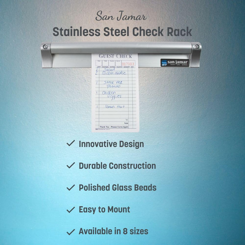 [Australia - AusPower] - San Jamar Check Rack with Mounting Screw Pack for Kitchens and Restaurants, Stainless Steel, 18 Inches, Silver 