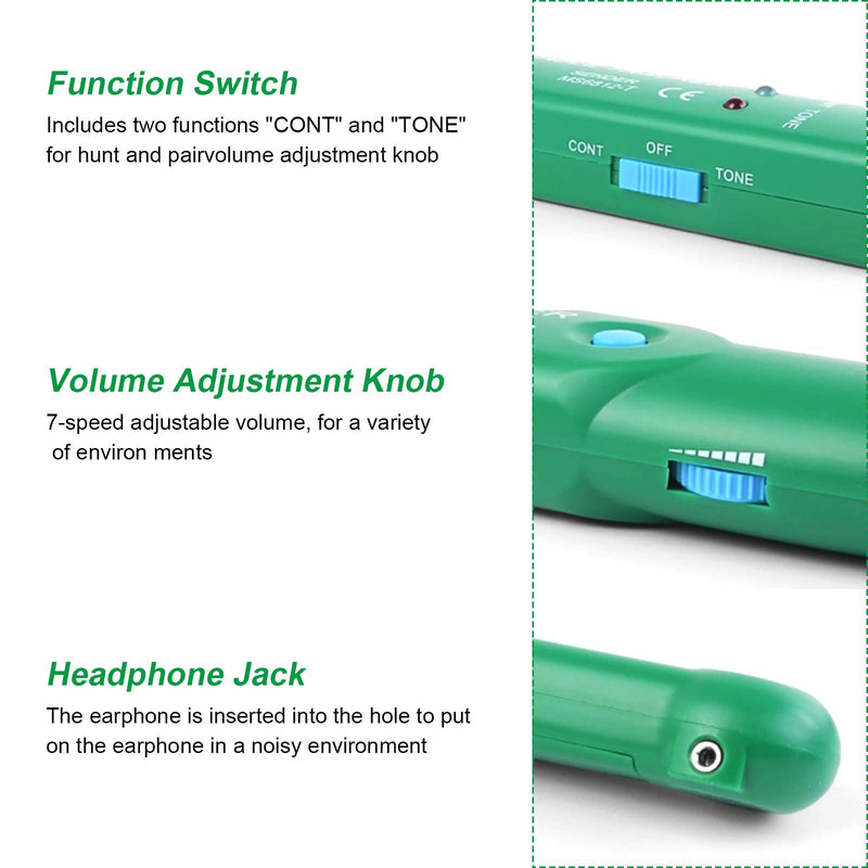 Cable Tracker, Cable Break Detector, MS6812 Telephone Line Tracker | Professional network cable tester, tester cable tracker for passage of the test circuit and checking cables
