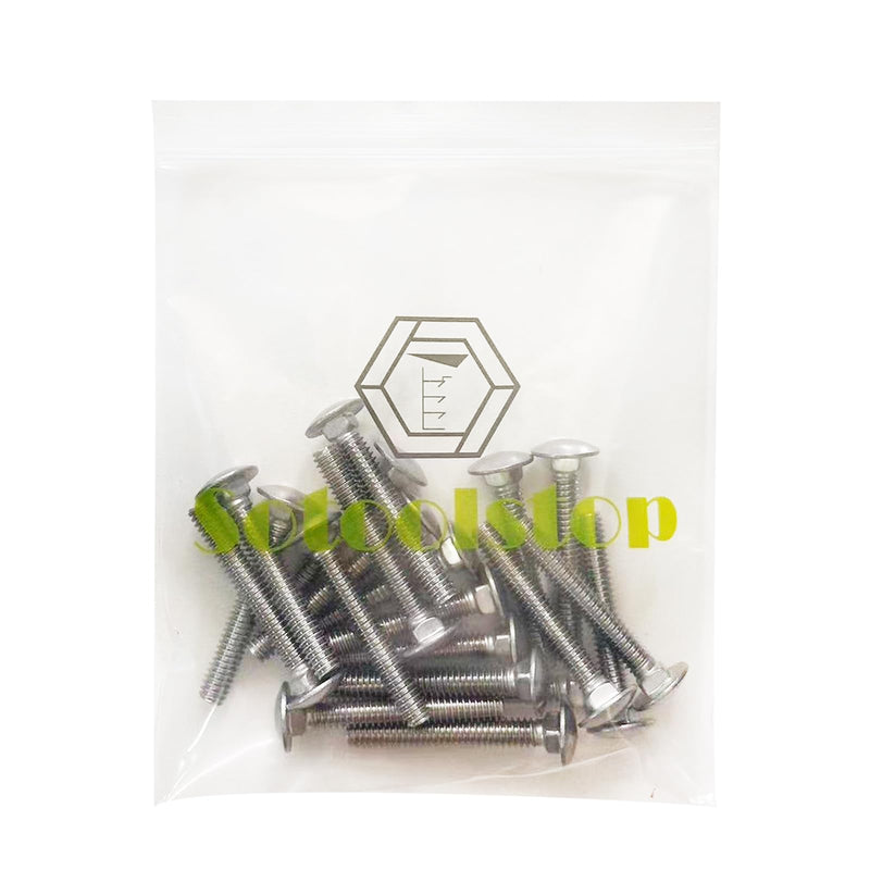 [Australia - AusPower] - 1/4-20 x 1-1/4" Carriage Bolts Screws, Stainless Steel 18-8 (304) Round Head Square Neck Carriage Bolts, Fully Threaded, Pack of 20 1/4-20 x 1-1/4" 