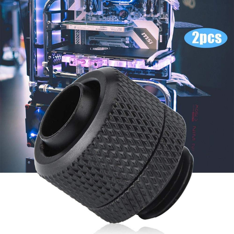 [Australia - AusPower] - Diyeeni Fitting 1/4 Inch Thread PC Water Cooling Connectors Compression Fitting for 9.5 mm (ID) / 12.7 mm (OD) Hose Pack of 2 