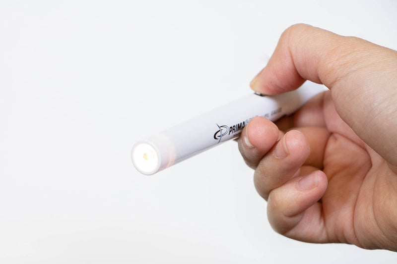 [Australia - AusPower] - Primacare DL-9223 Pack of 6 Disposable Diagnostic Penlight with Imprinted Pupil Gauge, Lightweight and Moulded Plastic Body Medical Pen Light for Nurse, Student, Doctors EMT, White 