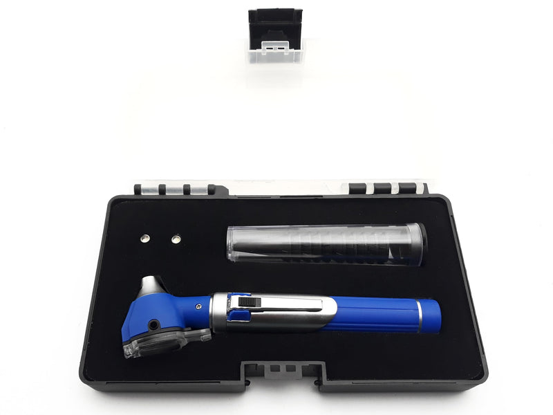 [Australia - AusPower] - Radiance Otoscope - Ear Scope with LED Light and Speculum for Ear Examination and Diagnosis - Ideal for Professional use - Lifetime Warranty - Blue 