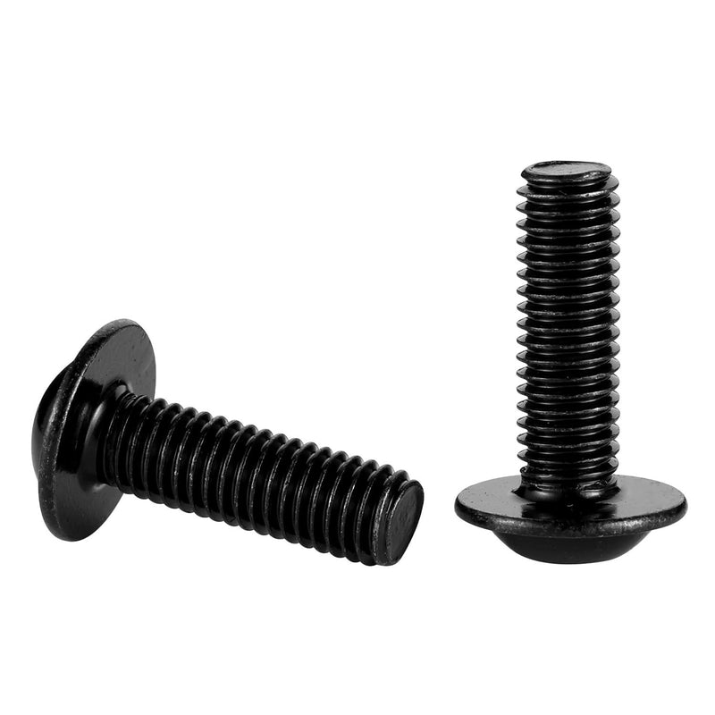 [Australia - AusPower] - M5-0.8 x 20mm Flanged Button Head Socket Cap Screw Bolts, Allen Socket Drive, Black Oxide Stainless Steel 304, Quantity 50 M5-0.8 × 20mm 