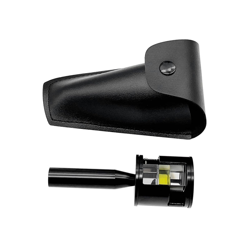 [Australia - AusPower] - Optical Square Right Angle Prism with K9 Glass Double Penta Prism Survey Tool for Total Station 90°/180° Layout Metal Cover Plumb Bob Slot Leather Case 