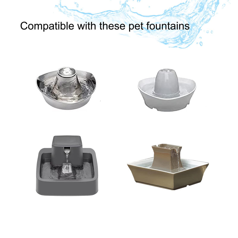 [Australia - AusPower] - 16 Pack Pet Fountain Filter Replacement,8 Carbon Filters and 8 Foam Pre-Filter Replacement Compatible with Multiple Pet Water Dspensers Water Bowl 8 Carbon filters+8 Foam filters 