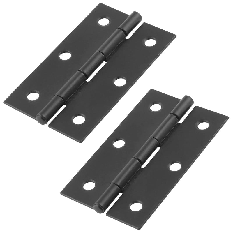 [Australia - AusPower] - 12 Pack 2.5 Inch Door Hinge Cabinet Hinge,Black Butt Hinges Ball Bearing hinges Window Hinges Outdoor Hinges with Mounting Screws Black 