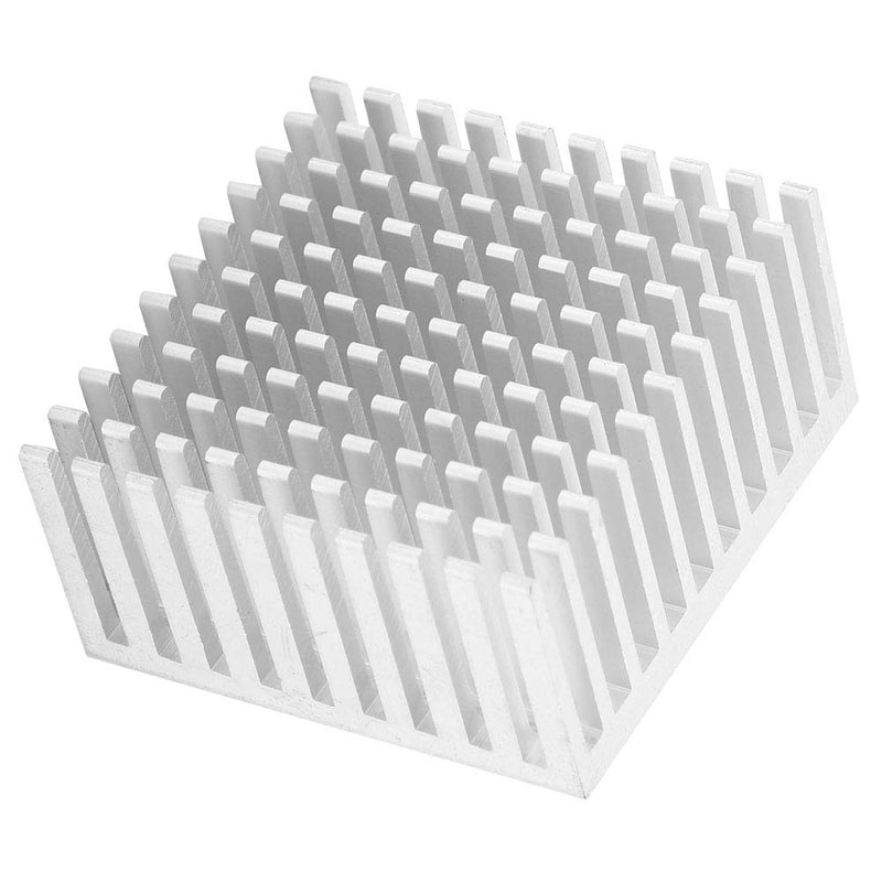 Aluminium Heatsink 40 x 20 x 40 mm Radiator Fin Heatsink Module for High Power LED Amplifier Transistor (Silver) Pack of 5