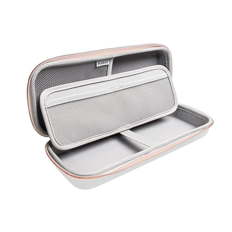 [Australia - AusPower] - Stethoscope Case for Nurses for 3M Littmann/MDF/Omron Stethoscopes - Extra Room for Medical Bandage Scissors EMT Trauma Shears and LED Penlight, (White Rosegold) A_White Rosegold 