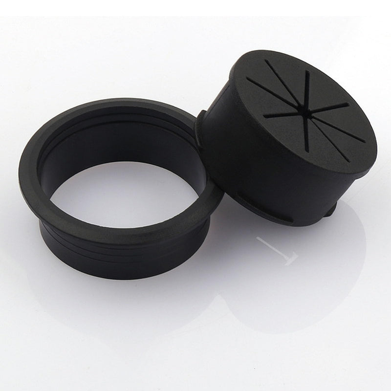 [Australia - AusPower] - Desk Grommet, 6PCS Flexible 2 Inch (50mm) Desk Cable Grommet Desk Cable Hole Covers with Hole Saw, Ideal Solution for Office and Home Table Cable (Black, 2Inch_50mm) (Black) 6PCS 2inch_50mm Black 