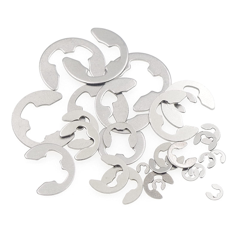 [Australia - AusPower] - 330PCS Metric 1.5mm-10mm 304 Stainless Steel E-Clips External Retaining Rings Assortment Kit;Side-Mount External Retaining Circlip Rings 