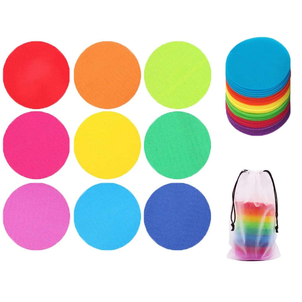 WELSTIK Spot Markers Carpet Markers for Classroom, 4" Rug Circles Marker Dots for Preschool, Kindergarten, and Elementary Teachers,9 Colors (36 Pack) Circle 4"cirle