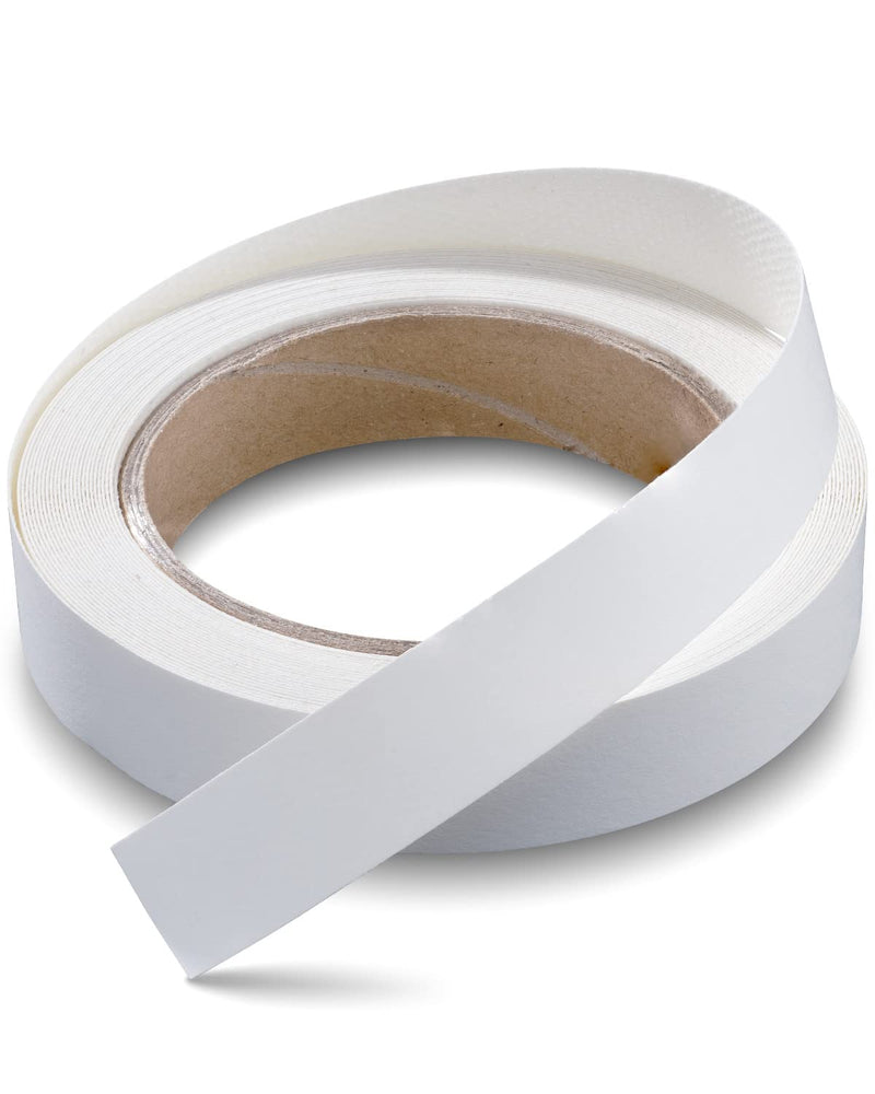 Melamine Edge Banding White 5/8 inch x 25 ft Veneer Edging Easy Application Iron on Edge Banding Tape for Cabinet Plywood Repairs Furniture Restoration 5/8 inch x 25ft 1