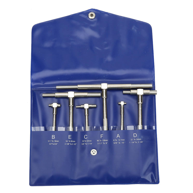 [Australia - AusPower] - 6 Piece Telescopic Set, 0.3-59 Inch Adjustable Inside Diameter Micrometer Measuring Tools, Used with Micrometer or Caliper 