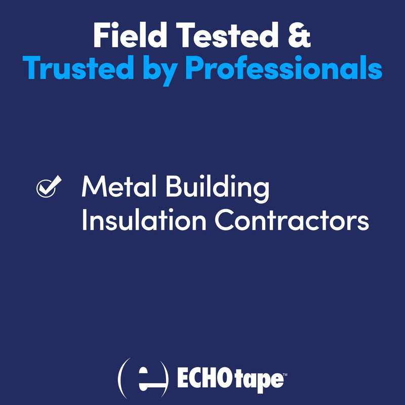 ECHOtape FS-G7731 | All Weather Lamtec WMP-VR Facing Tape | Metal Building Insulation Tape | Black Seam and Repair Tape | Cold Weather Acrylic Adhesive | Contractor Tape | 2.83 in x 50 yds 2.83 in x 50 yds / 72mm x 45.72m