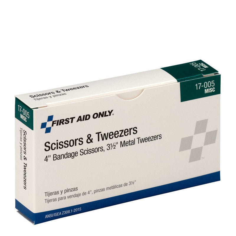 [Australia - AusPower] - First Aid Only 17-005 Bandage Scissors and Forcep Tweezers Combo Pack 1 Count (Pack of 1) 