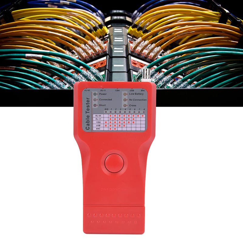 [Australia - AusPower] - 5 in 1 Multifunctional Network Cable Tester 1394 Line Tester BNC Meter with Remote Unit 