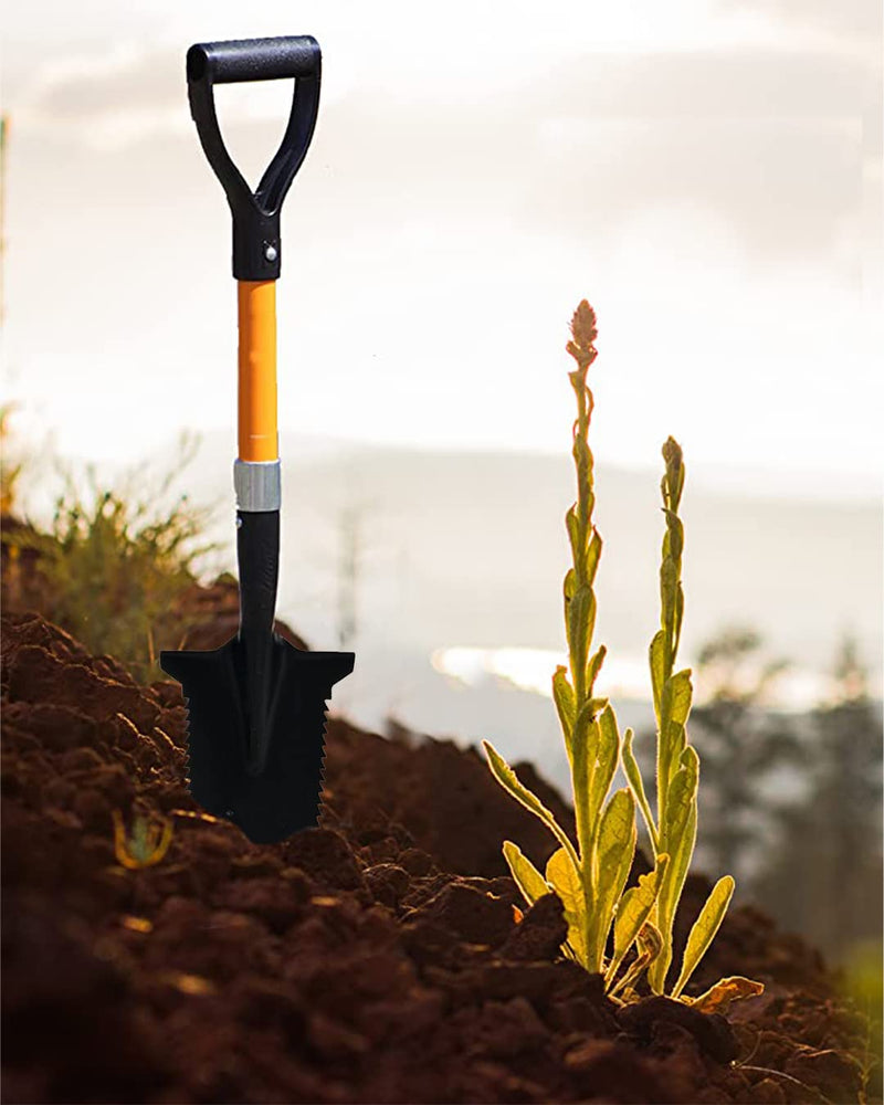 Ashman Short Handle Drain Spade Teeth Shovel (1 Pack), Sharp Shooter Shovel, Trenching Spade, Drainage Spade - Perfect Razor Blade Trenching Shovel D-Grip for Digging and Trenching and Transplanting. Small Drain Spade Teeth 1 Pack