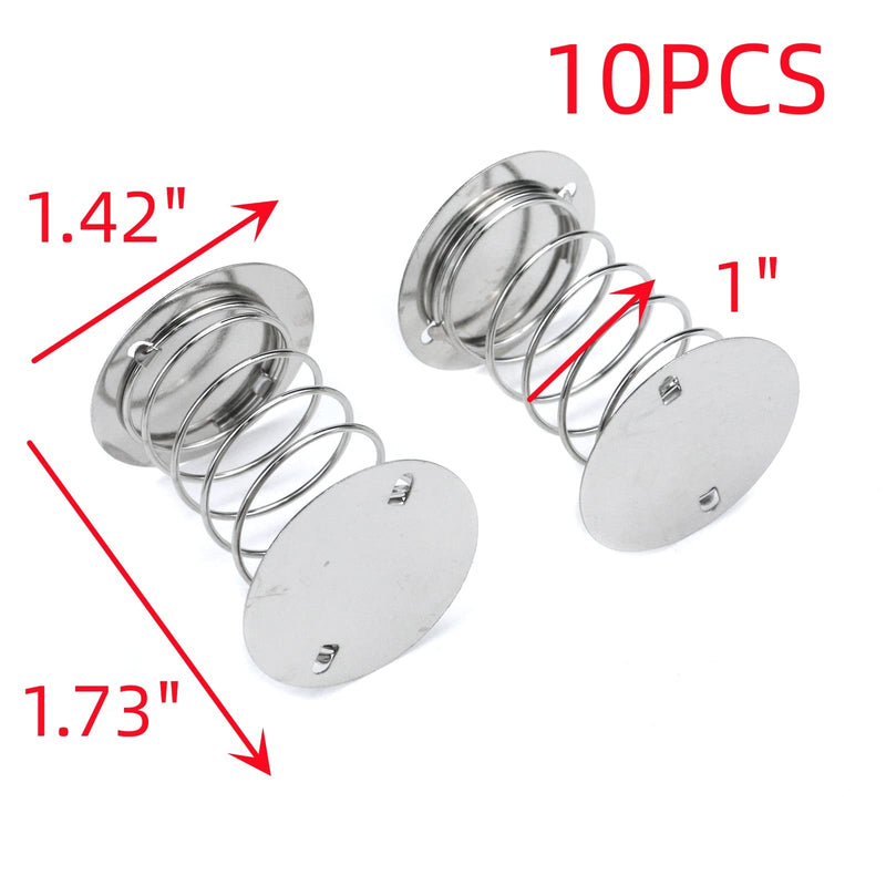 [Australia - AusPower] - Metal Spring Base Silver Spiral Wobbles Spring Craft Shaking Sping Double Sided,1.73"×1.42",10-Pack 1.73"×1.42" 