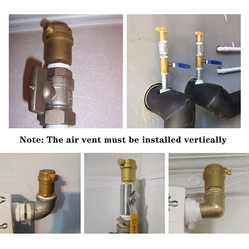 [Australia - AusPower] - Joywayus Brass Automatic Float Valve Kit 1/4"NPT Air Bleeder Release Vent Valve Pipe Fitting Connector Adapter 