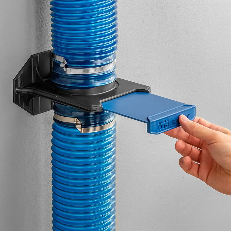 [Australia - AusPower] - Rockler 4" to 4" Ready-Mount Self Cleaning Blast Gate – Durable Polymer Dust Control Valve with Built-In Bracket – High Airflow Performance, Simple Installation – Ideal for Woodshop Collection Setup 